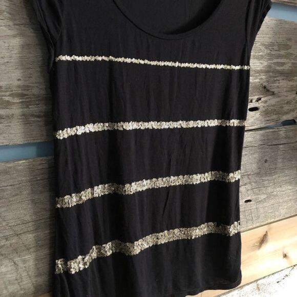 SMART Set sequin stripe top size Small - Picture 2 of 5